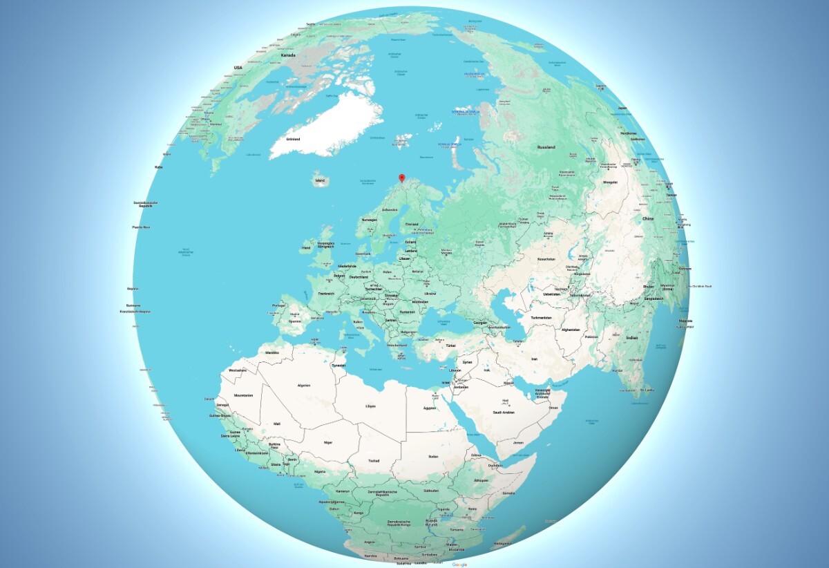 World map with Skjervoy