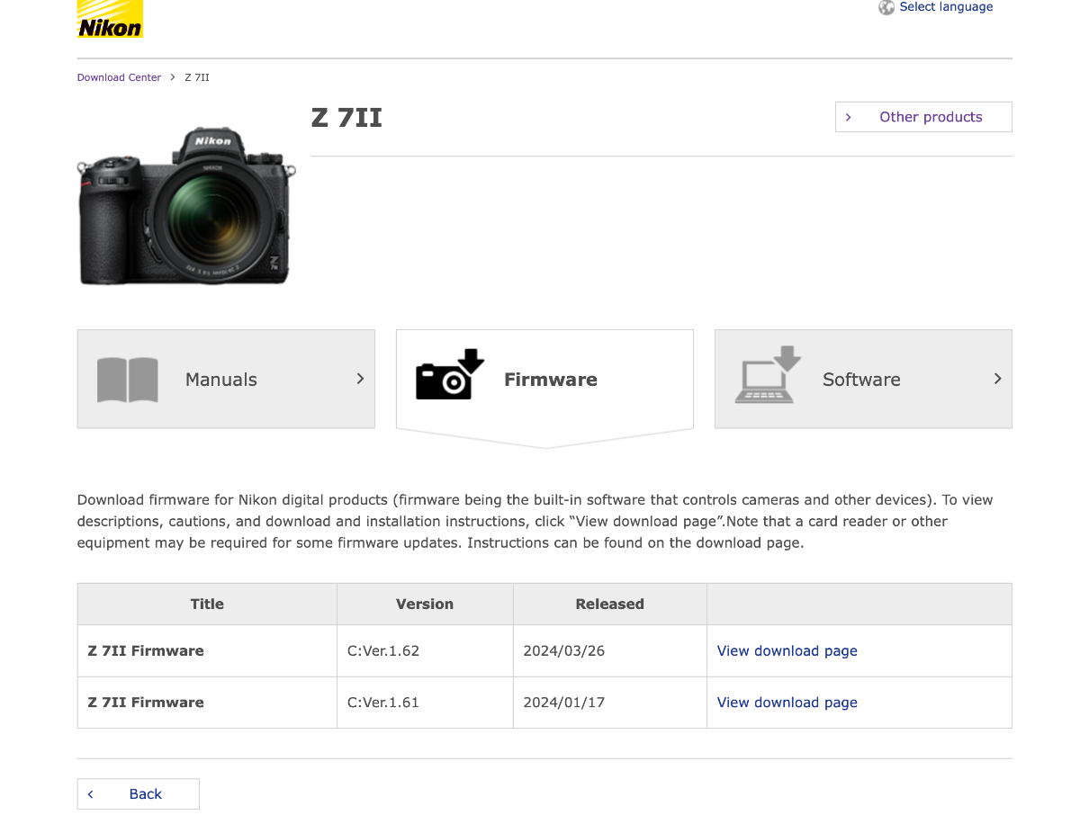 More information about "Nikon firmware update: Nikon Z6ii and Z7ii"