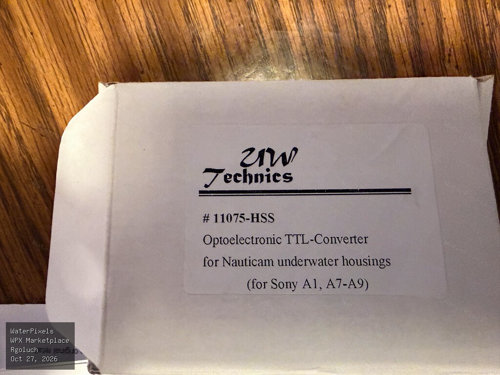 UW Technics optoelectronic TTL-Converter for Nauticam underwater housings #11075-HSS -Sony A1.A7-A9